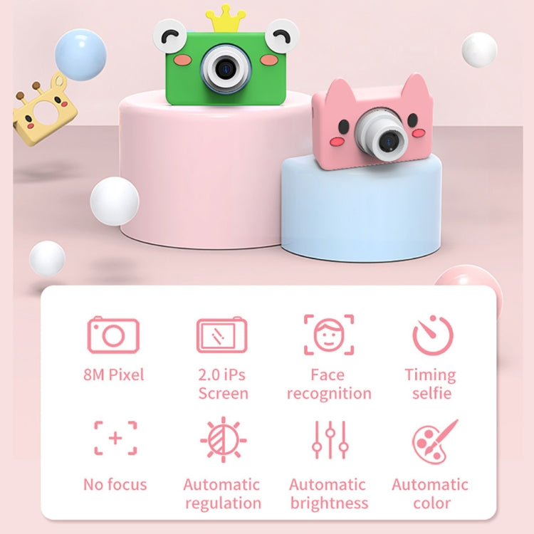 D9 8.0 Mega Pixel Lens Fashion Thin and Light Mini Digital Sport Camera with 2.0 inch Screen & Elk Shape Protective Case & 32G Memory for Children - Children Cameras by PMC Jewellery | Online Shopping South Africa | PMC Jewellery | Buy Now Pay Later Mobicred