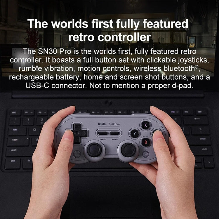 8BitDo SN30 Pro Bluetooth Gamepad Hall Version for Switch / Steam / PC / Android (Grey) - Gamepads by 8BitDo | Online Shopping South Africa | PMC Jewellery | Buy Now Pay Later Mobicred