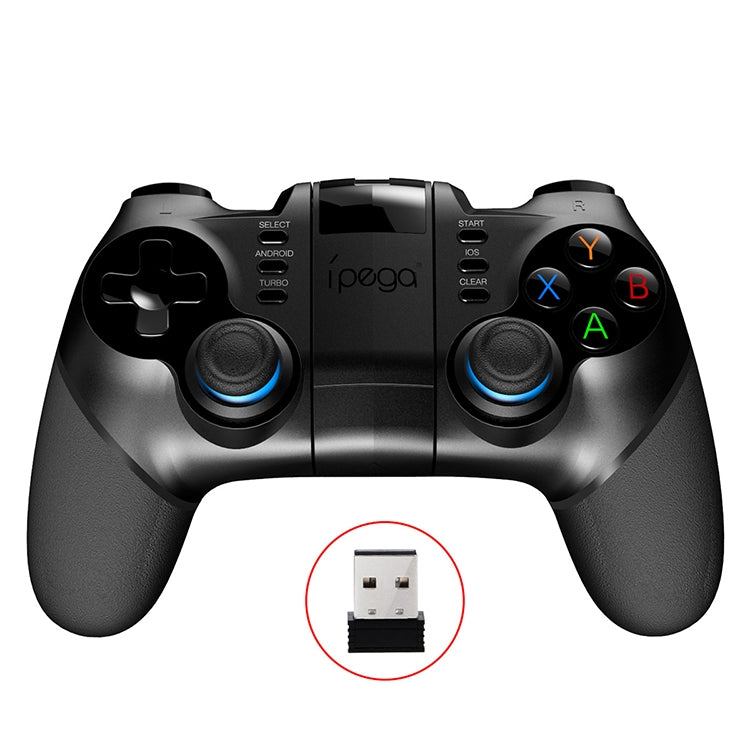 ipega PG-9156 2.4GHz + Bluetooth 4.0 Mobile Phone Gaming Gamepad with Stretchable Mobile Phone Holder & Turbo Button, Compatible with IOS and Android Systems (Black) - Controller Gamepad by ipega | Online Shopping South Africa | PMC Jewellery | Buy Now Pay Later Mobicred