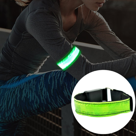 LED Flash Safety Reflective Nylon Light Battery Sports Wrist Belt(Green) - Wristbands by PMC Jewellery | Online Shopping South Africa | PMC Jewellery | Buy Now Pay Later Mobicred