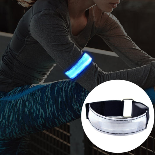 LED Flash Safety Reflective Nylon Light Battery Sports Wrist Belt(Blue) - Wristbands by PMC Jewellery | Online Shopping South Africa | PMC Jewellery | Buy Now Pay Later Mobicred