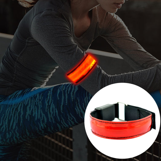 LED Flash Safety Reflective Nylon Light Battery Sports Wrist Belt(Red) - Wristbands by PMC Jewellery | Online Shopping South Africa | PMC Jewellery | Buy Now Pay Later Mobicred