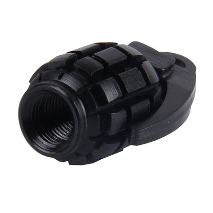 4 PCS Universal Grenade Shaped Car Tire Valve Caps(Black) - Tire Valve Caps by PMC Jewellery | Online Shopping South Africa | PMC Jewellery