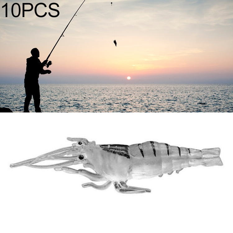 10 PCS 4cm Fishing Soft Bait Lures Popper Poper Baits (Transparent) - Fishing Lures by PMC TechLife | Online Shopping South Africa | PMC TechLife | Buy Now Pay Later Mobicred