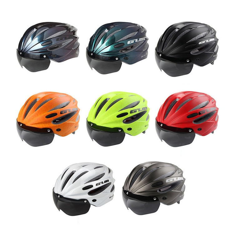 GUB K80 Plus Bike Helmet With Visor And Goggles(Gradient Blue) - Protective Helmet & Masks by GUB | Online Shopping South Africa | PMC TechLife | Buy Now Pay Later Mobicred
