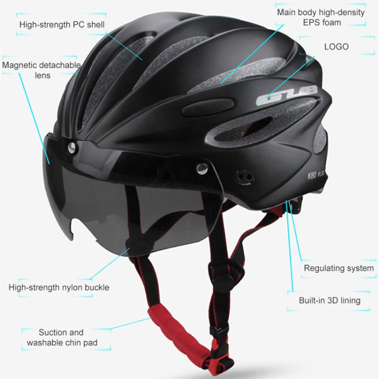 GUB K80 Plus Bike Helmet With Visor And Goggles(Orange) - free shipping - PMC TechLife - Order now!