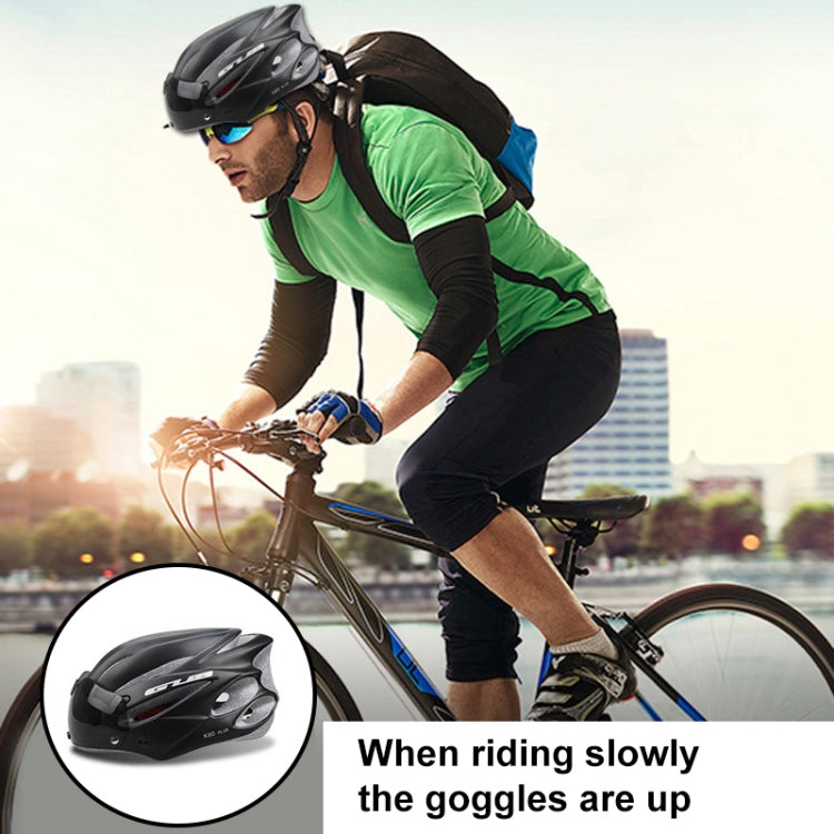 GUB K80 Plus Bike Helmet With Visor And Goggles(Gradient Blue) - Protective Helmet & Masks by GUB | Online Shopping South Africa | PMC TechLife | Buy Now Pay Later Mobicred