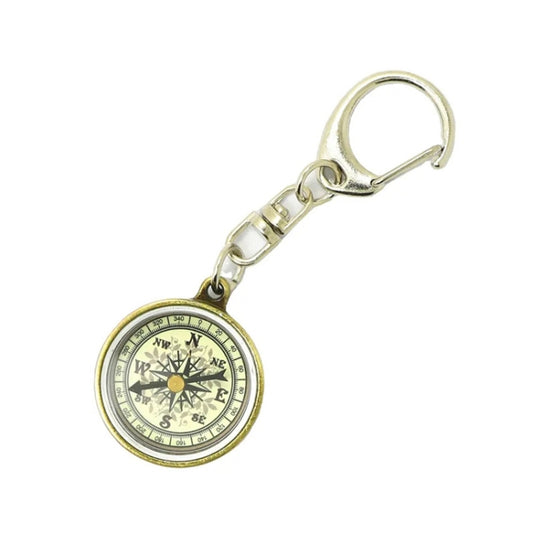 Nisa C25X Vintage Zinc Alloy Metal Compass with Keychain - Hiking Meter by PMC Jewellery | Online Shopping South Africa | PMC Jewellery | Buy Now Pay Later Mobicred