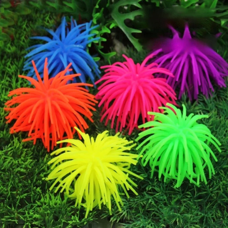 Aquarium Articles Decoration TPR Simulation Sea Urchin Ball Coral, Size: S, Diameter: 7cm(Yellow) - Fish Tank Decoration by PMc TechLife | Online Shopping South Africa | PMc TechLife | Buy Now Pay Later Mobicred