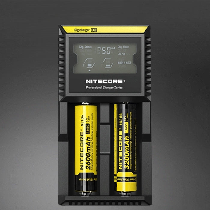 Nitecore D2 Intelligent Digi Smart Charger with LED Indicator for 14500, 16340 (RCR123), 18650, 22650, 26650, Ni-MH and Ni-Cd (AA, AAA) Battery - Charger & Converter by PMC Jewellery | Online Shopping South Africa | PMC Jewellery | Buy Now Pay Later Mobicred