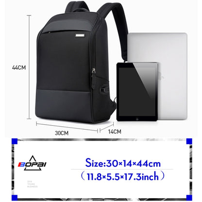 Bopai 751-006881 Business Anti-theft Waterproof Large Capacity Double Shoulder Bag,with USB Charging Port, Size: 30x14x44cm(Black) - 15.6 - 17 inch by Bopai | Online Shopping South Africa | PMC Jewellery | Buy Now Pay Later Mobicred