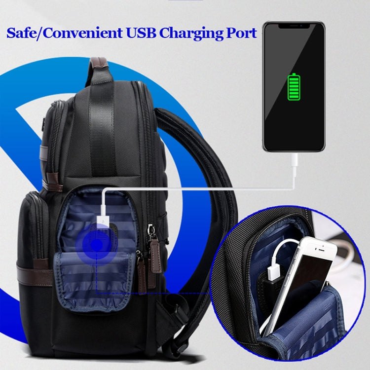 Bopai 751-007301 Business Anti-theft Waterproof Large Capacity Double Shoulder Bag,with USB Charging Port, Size: 28x19x42cm(Black) - 15.6 - 17 inch by Bopai | Online Shopping South Africa | PMC Jewellery | Buy Now Pay Later Mobicred