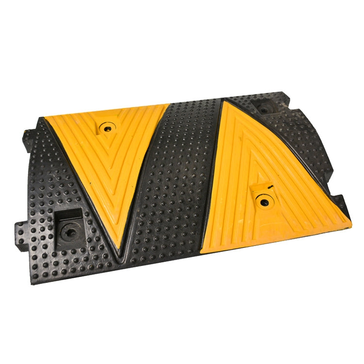 Triangle Yellow Plastic Two-in-one Speed Bump, Size: 50x35x5cm - Speed Bumps by PMC Jewellery | Online Shopping South Africa | PMC Jewellery