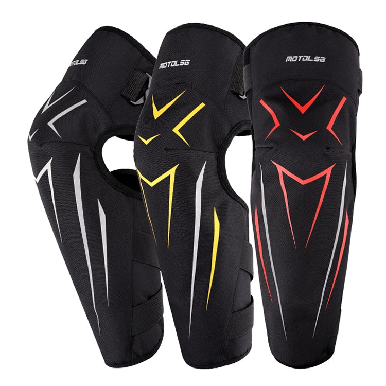 MOTOLSG 2 in 1 Knee Pads Motorcycle Bicycle Riding Warm Fleece Soft Protective Gear with CE Protector (Black Red) - Protective Gear by MOTOLSG | Online Shopping South Africa | PMC Jewellery | Buy Now Pay Later Mobicred