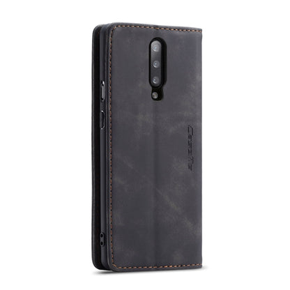 CaseMe-013 Multifunctional Retro Frosted Horizontal Flip Leather Case for OnePlus 7 Pro, with Card Slot & Holder & Zipper Wallet & Photo Frame(Black) - OnePlus Cases by CaseMe | Online Shopping South Africa | PMC Jewellery | Buy Now Pay Later Mobicred