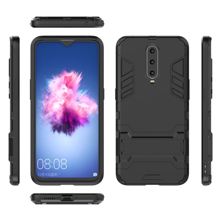 Shockproof PC + TPU  Case for OPPO R17 Pro, with Holder(Black) - OPPO Cases by PMC TechLife | Online Shopping South Africa | PMC TechLife