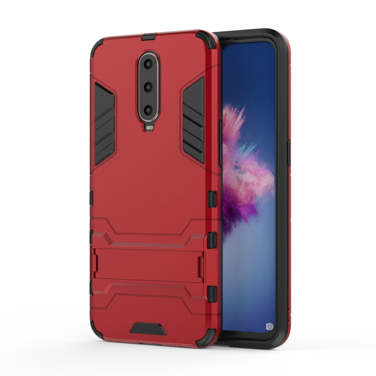 Shockproof PC + TPU  Case for OPPO R17 Pro, with Holder (Red) - OPPO Cases by PMC TechLife | Online Shopping South Africa | PMC TechLife
