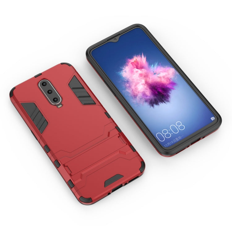 Shockproof PC + TPU  Case for OPPO R17 Pro, with Holder (Red) - OPPO Cases by PMC TechLife | Online Shopping South Africa | PMC TechLife