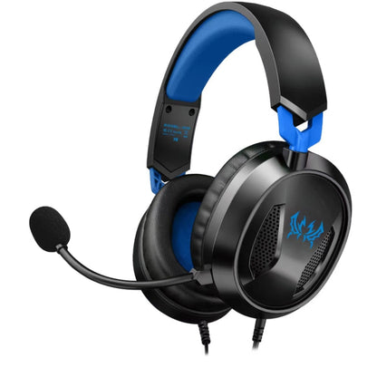 KOTION EACH G3100 Stereo Bass Gaming Headset with Omni-directional Mic,Cable Length: 1.7m(Black+Blue) - Multimedia Headset by KOTION EACH | Online Shopping South Africa | PMC Jewellery | Buy Now Pay Later Mobicred