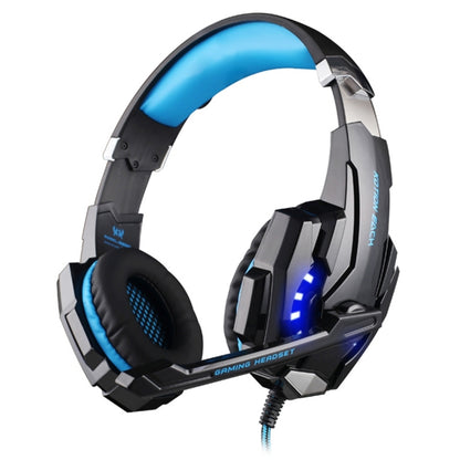 KOTION EACH G9000 3.5mm Game Gaming Headphone Headset Earphone Headband with Microphone LED Light for Laptop / Tablet / Mobile Phones,Cable Length: About 2.2m(Black Blue) - Multimedia Headset by KOTION EACH | Online Shopping South Africa | PMC Jewellery | Buy Now Pay Later Mobicred