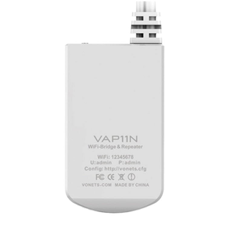 VONETS VAP11N Mini WiFi 300Mbps Repeater WiFi Bridge, Best Partner of IP Device / IP Camera / IP Printer / XBOX / PS3 / IPTV / Skybox(White) - Network Hardware by VONETS | Online Shopping South Africa | PMC Jewellery | Buy Now Pay Later Mobicred