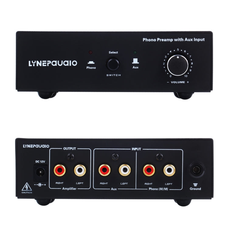 B855 LINEPAUDIO Phone Prephonograph Signal Amplifier with Auxiliary Input and Volume Control (Black) -  by PMC Jewellery | Online Shopping South Africa | PMC Jewellery | Buy Now Pay Later Mobicred