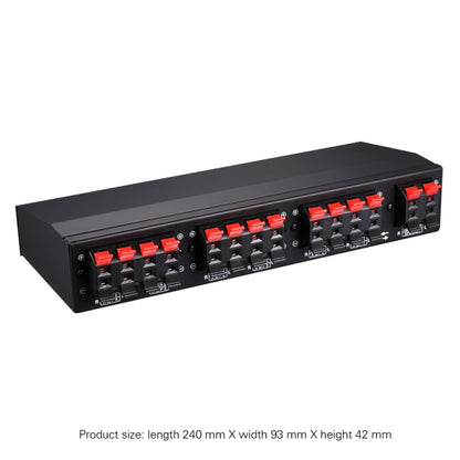 LINEPAUDIO B898 Six-way Stereo Loudspeaker / Amplifier Comparator Bidirectional Selective Switch Switcher (Black) -  by PMC Jewellery | Online Shopping South Africa | PMC Jewellery | Buy Now Pay Later Mobicred