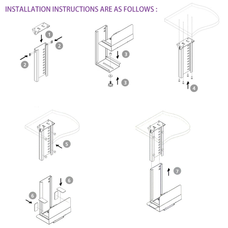 Universal PC Case Holder CPU Stand Hanging Adjustable Computer Mainframe Host Bracket, 300-500mm Height Adjustable, 145-235mm Width Adjustable(Black) - Host Bracket by PMC Jewellery | Online Shopping South Africa | PMC Jewellery | Buy Now Pay Later Mobicred