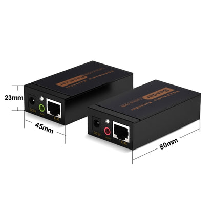 VGA & Audio Extender 1920x1440 HD 100m Cat5e / 6-568B Network Cable Sender Receiver Adapter, UK Plug - VGA Extender by PMC Jewellery | Online Shopping South Africa | PMC Jewellery | Buy Now Pay Later Mobicred