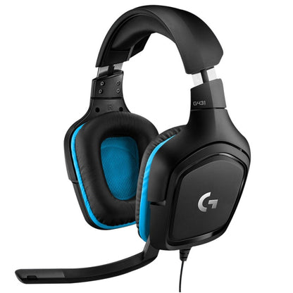 Logitech G431 Dolby 7.1 Surround Sound Stereo Folding Noise Reduction Competition Gaming Headset - Multimedia Headset by Logitech | Online Shopping South Africa | PMC Jewellery | Buy Now Pay Later Mobicred