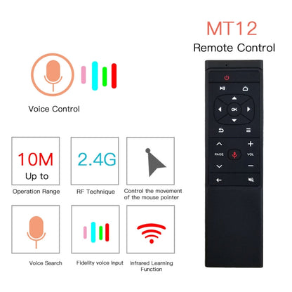 MT12 2.4G Air Mouse Remote Control with Fidelity Voice Input & IR Learning for PC & Android TV Box & Laptop & Projector - MINI PC Accessories & Gadgets by PMC Jewellery | Online Shopping South Africa | PMC Jewellery | Buy Now Pay Later Mobicred