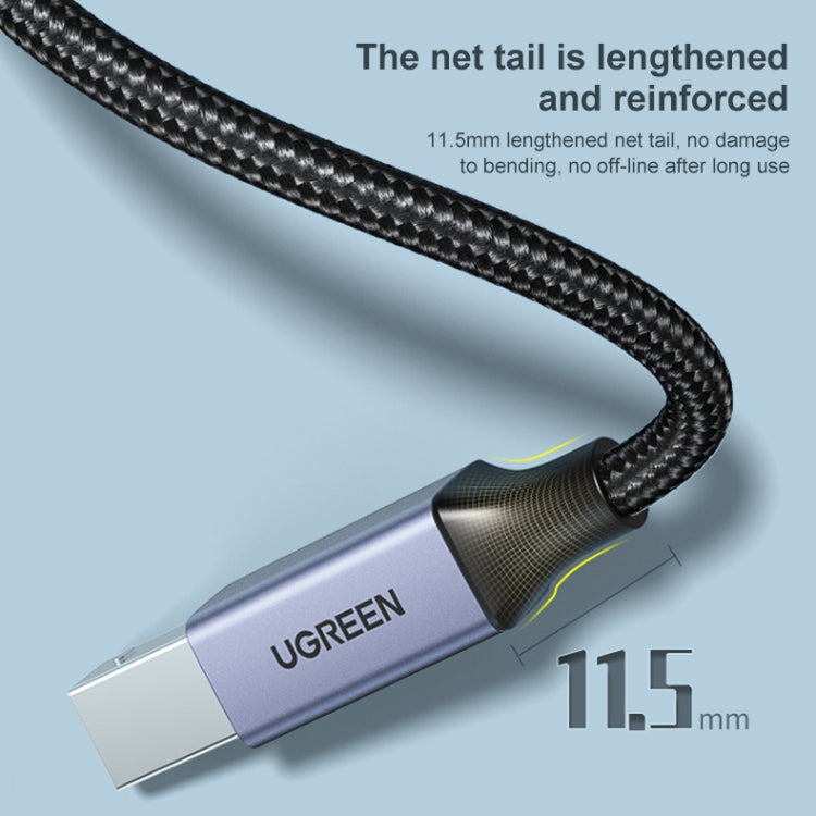 Ugreen Type-C / USB-C to Type-B Printer Nylon Braid Connect Data Cable, Length: 3m - USB Cable by UGREEN | Online Shopping South Africa | PMC Jewellery | Buy Now Pay Later Mobicred