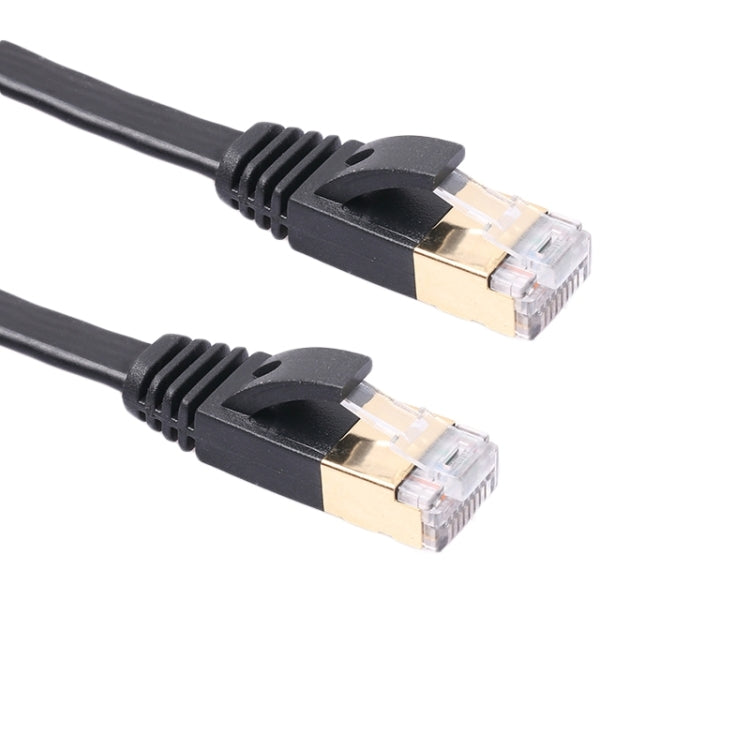 15m CAT7 10 Gigabit Ethernet Ultra Flat Patch Cable for Modem Router LAN Network - Built with Shielded RJ45 Connectors (Black) - Lan Cable and Tools by PMC Jewellery | Online Shopping South Africa | PMC Jewellery | Buy Now Pay Later Mobicred