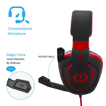 SADES AH-28 3.5mm Plug Wire-controlled Noise Reduction E-sports Gaming Headset with Retractable Microphone, Cable Length: 2m(Black Red) - Multimedia Headset by SADES | Online Shopping South Africa | PMC Jewellery | Buy Now Pay Later Mobicred