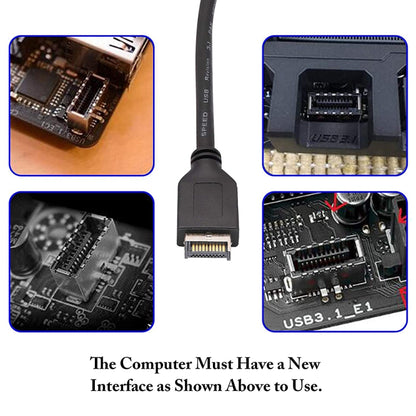 30cm USB 3.1 Type-E to USB 3.0 Motherboard 19 Pin Male Expansion Cable - USB 3.0 by PMC Jewellery | Online Shopping South Africa | PMC Jewellery