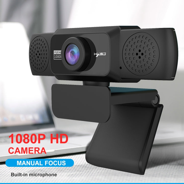 HXSJ S5 1080P Adjustable HD Video Webcam PC Camera with Microphone(Black) - HD Camera by HXSJ | Online Shopping South Africa | PMC Jewellery | Buy Now Pay Later Mobicred