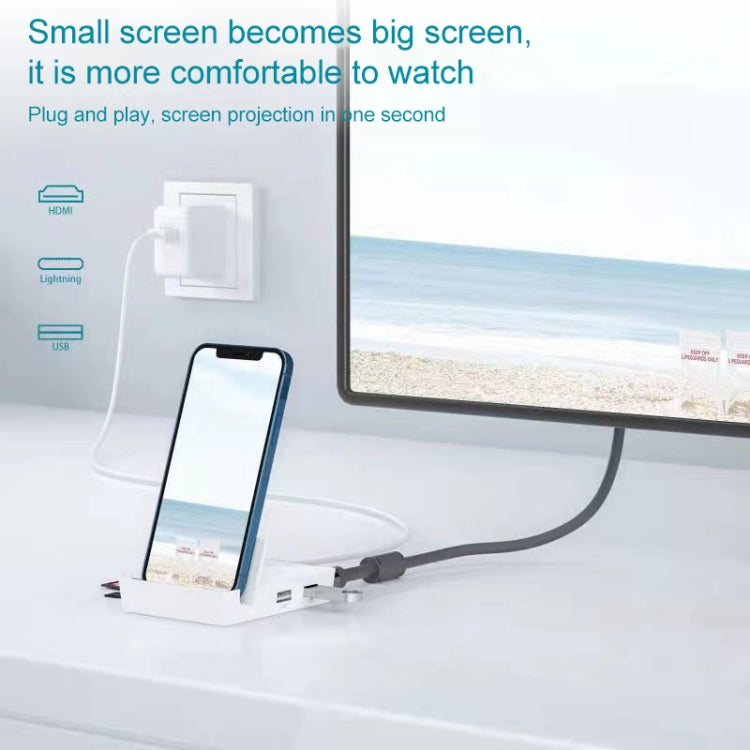 THT-020-1 Multi-functional HD Display Screen Converter with Charging Base - Wireless Display Dongle by PMC TechLife | Online Shopping South Africa | PMC TechLife | Buy Now Pay Later Mobicred