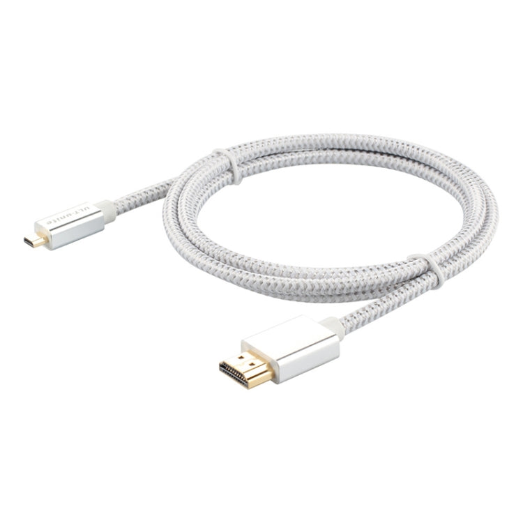 ULT-unite Gold-plated Head HDMI Male to Micro HDMI Male Nylon Braided Cable, Cable Length: 1.2m (Silver) - Cable by ult-unite | Online Shopping South Africa | PMC Jewellery | Buy Now Pay Later Mobicred