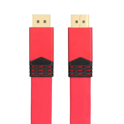 4K 60Hz DisplayPort 1.2 Male to DisplayPort 1.2 Male Aluminum Shell Flat Adapter Cable, Cable Length: 3m (Red) -  by PMC Jewellery | Online Shopping South Africa | PMC Jewellery | Buy Now Pay Later Mobicred