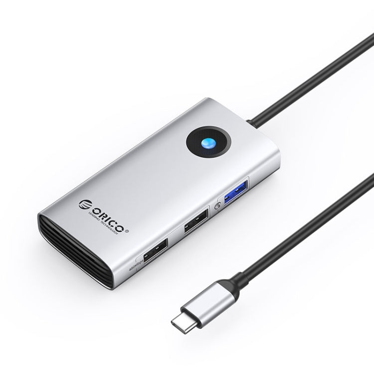 ORICO PW11-5P Type-C / USB-C 5-in-1 5Gbps Multifunction Docking Station(Silver) - USB HUB by ORICO | Online Shopping South Africa | PMC TechLife | Buy Now Pay Later Mobicred