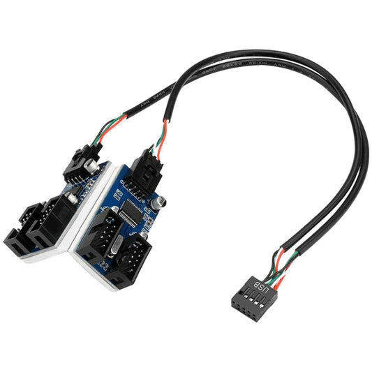 Rocketek HC427 9 Pin USB2.0 HUB Adapter One-to-Four Splitter Circuit Board - USB 2.0 HUB by ROCKETEK | Online Shopping South Africa | PMC Jewellery | Buy Now Pay Later Mobicred