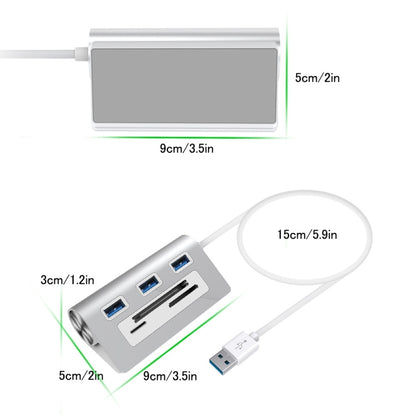 Rocketek HC423 USB3.0 x 3 + SD / TF / CF Card Reader HUB Adapter - USB 3.0 HUB by ROCKETEK | Online Shopping South Africa | PMC Jewellery | Buy Now Pay Later Mobicred