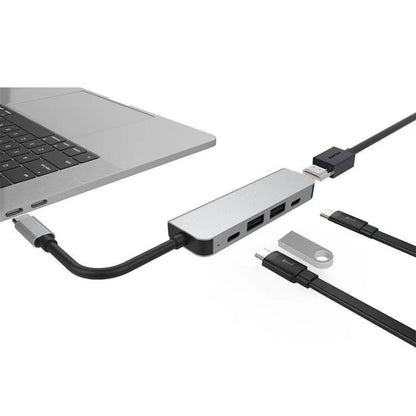 5 in 1 HDMI + USB x 2 + PD x 2 to USB-C / Type-C HUB Adapter - USB HUB by PMC Jewellery | Online Shopping South Africa | PMC Jewellery | Buy Now Pay Later Mobicred