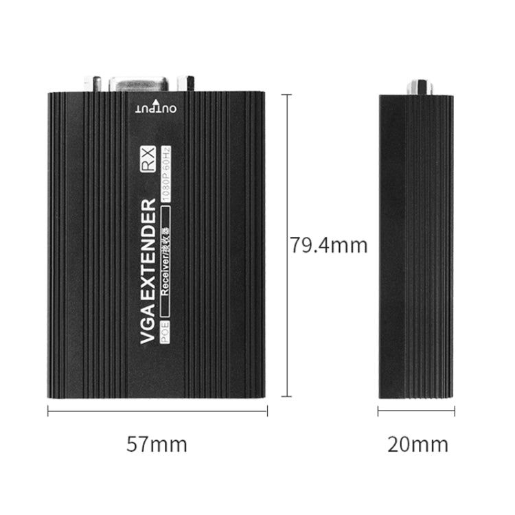 Measy VGA1815 VGA Extender Transmitter and Receiver Converter, POE Single Power Supply, Transmission Distance: 150m(AU Plug) - VGA Extender by Measy | Online Shopping South Africa | PMC Jewellery | Buy Now Pay Later Mobicred