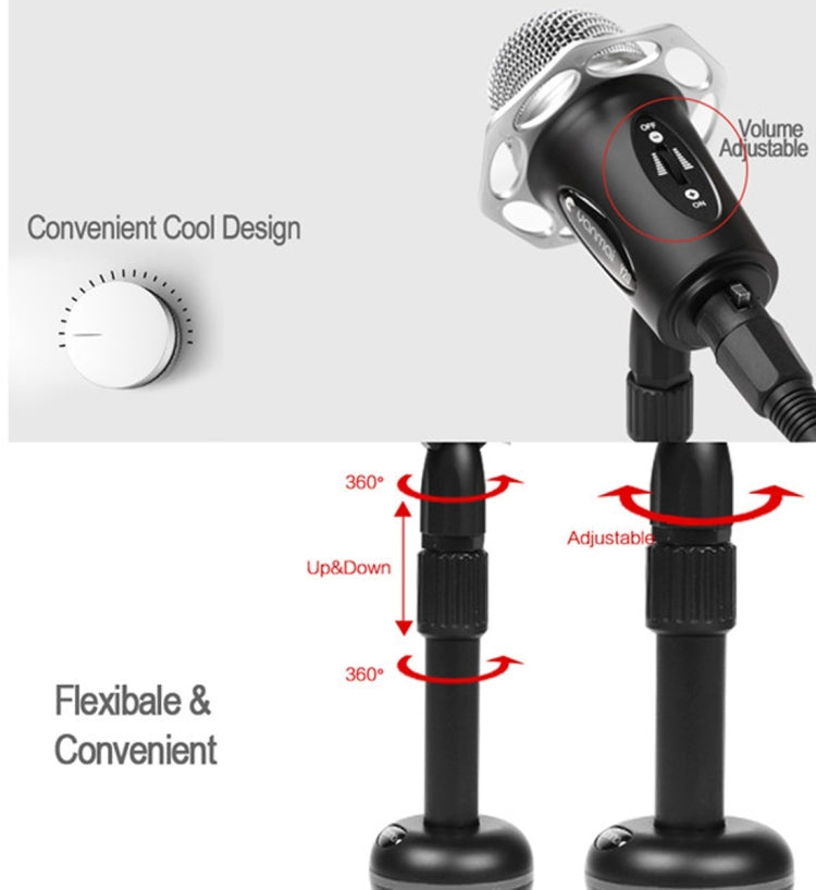 Yanmai Y20 Professional Game Condenser Microphone  with Tripod Holder, Cable Length: 1.8m, Compatible with PC and Mac for  Live Broadcast Show, KTV, etc.(Black) - Microphone by Yanmai | Online Shopping South Africa | PMC TechLife | Buy Now Pay Later Mobicred