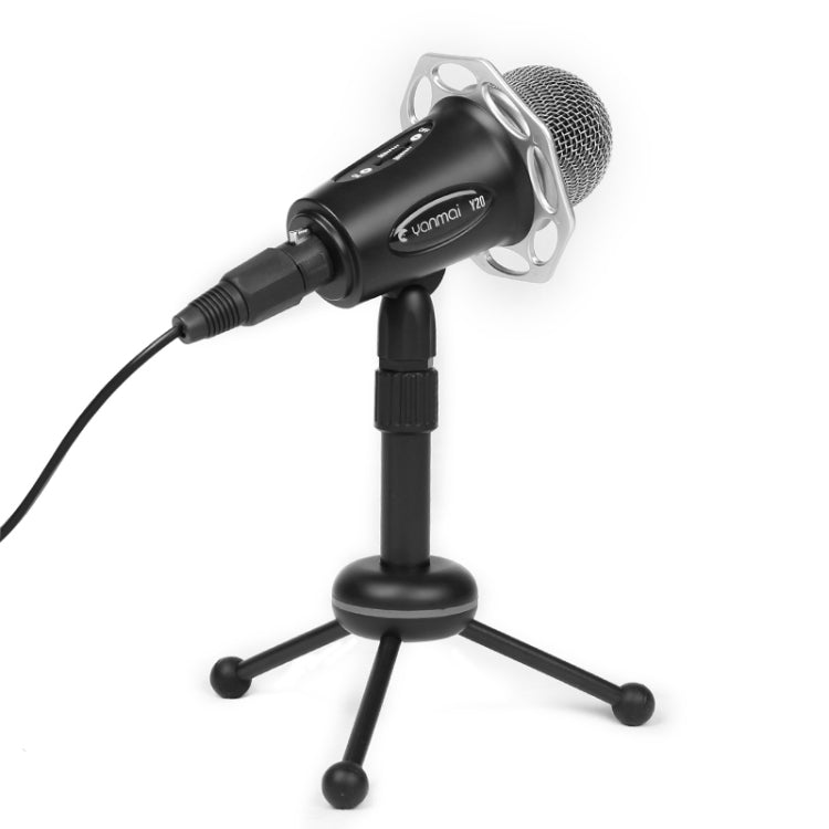 Yanmai Y20 Professional Game Condenser Microphone  with Tripod Holder, Cable Length: 1.8m, Compatible with PC and Mac for  Live Broadcast Show, KTV, etc.(Black) - Microphone by Yanmai | Online Shopping South Africa | PMC TechLife | Buy Now Pay Later Mobicred