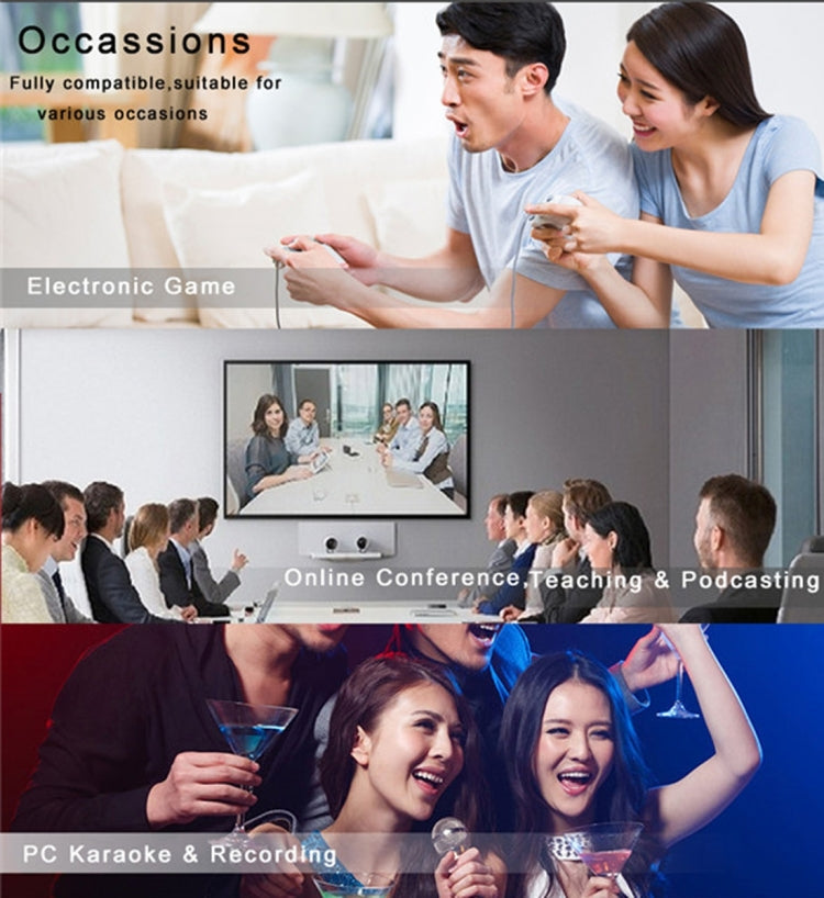 Yanmai Y20 Professional Game Condenser Microphone  with Tripod Holder, Cable Length: 1.8m, Compatible with PC and Mac for  Live Broadcast Show, KTV, etc.(Black) - Microphone by Yanmai | Online Shopping South Africa | PMC TechLife | Buy Now Pay Later Mobicred