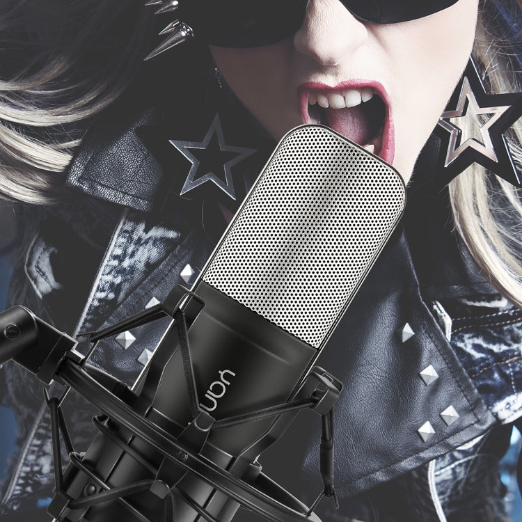 Yanmai Q8 Professional Game Condenser Sound Recording Microphone with Holder, Compatible with PC and Mac for  Live Broadcast Show, KTV, etc.(Black) - Microphone by Yanmai | Online Shopping South Africa | PMC Jewellery | Buy Now Pay Later Mobicred