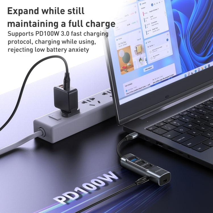 Yesido HB24 5 in 1 USB-C / Type-C Multifunction Docking Station HUB Adapter - USB HUB by Yesido | Online Shopping South Africa | PMC Jewellery | Buy Now Pay Later Mobicred