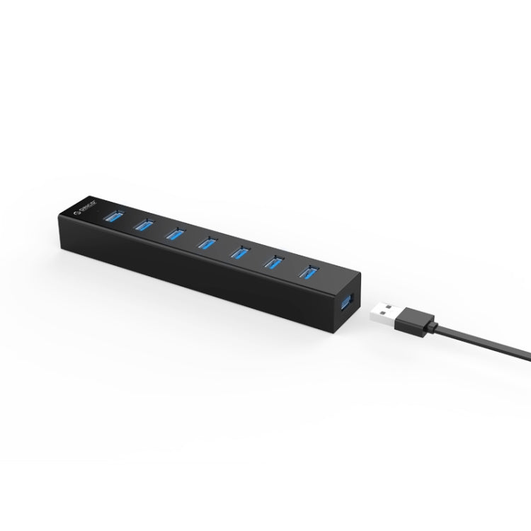 ORICO H7013-U3 ABS Material Desktop 7 Ports USB 3.0 HUB with 1m USB Cable(Black) - USB 3.0 HUB by ORICO | Online Shopping South Africa | PMC Jewellery | Buy Now Pay Later Mobicred